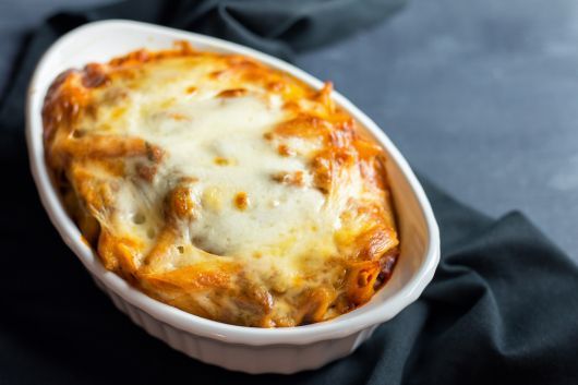 Baked Ziti with Meat in Tomato Sauce 